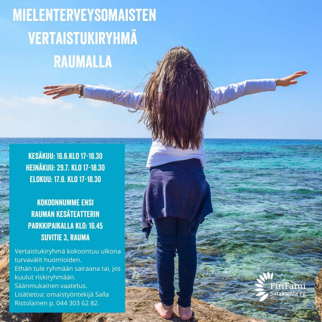 Vertaistukiryhmä kokoontuu Raumalla kesäkuukausina