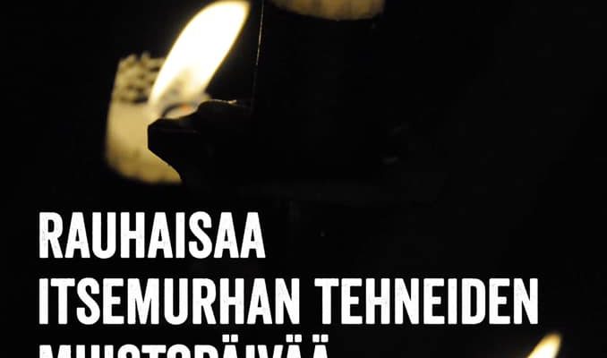 Rauhaisaa itsemurhan tehneiden muistopäivää