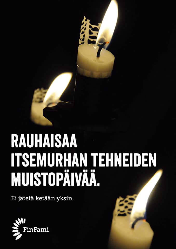 Rauhaisaa itsemurhan tehneiden muistopäivää