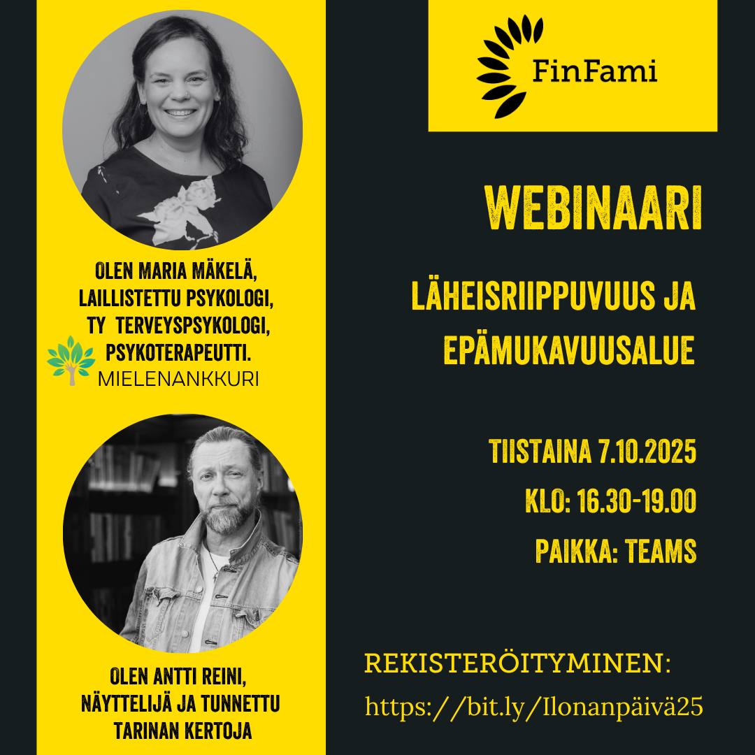 Ilonan päivän webinaari – Läheisriippuvuus ti 7.10.